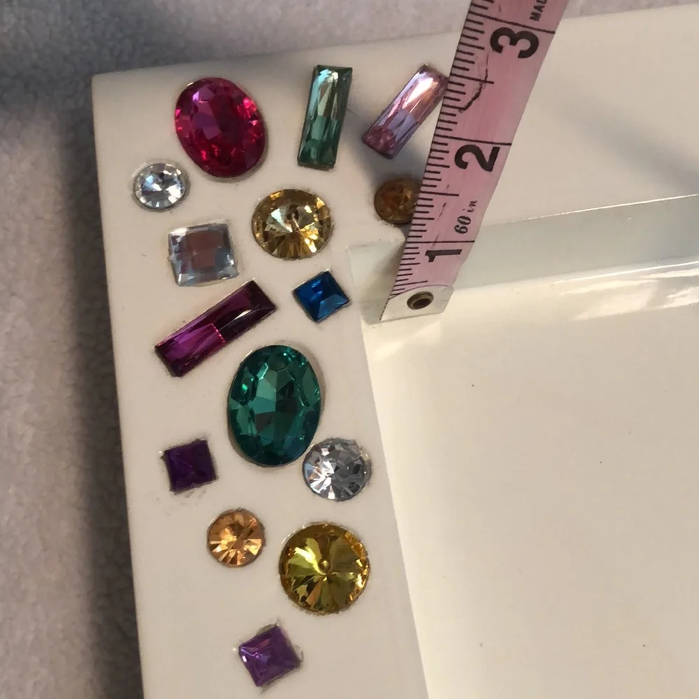 Z Gallerie Tray💖Decorative Gem-Embellished White Tray! For serving or your lap!